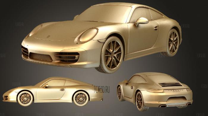 Porsche 911 Carerra stl model for CNC